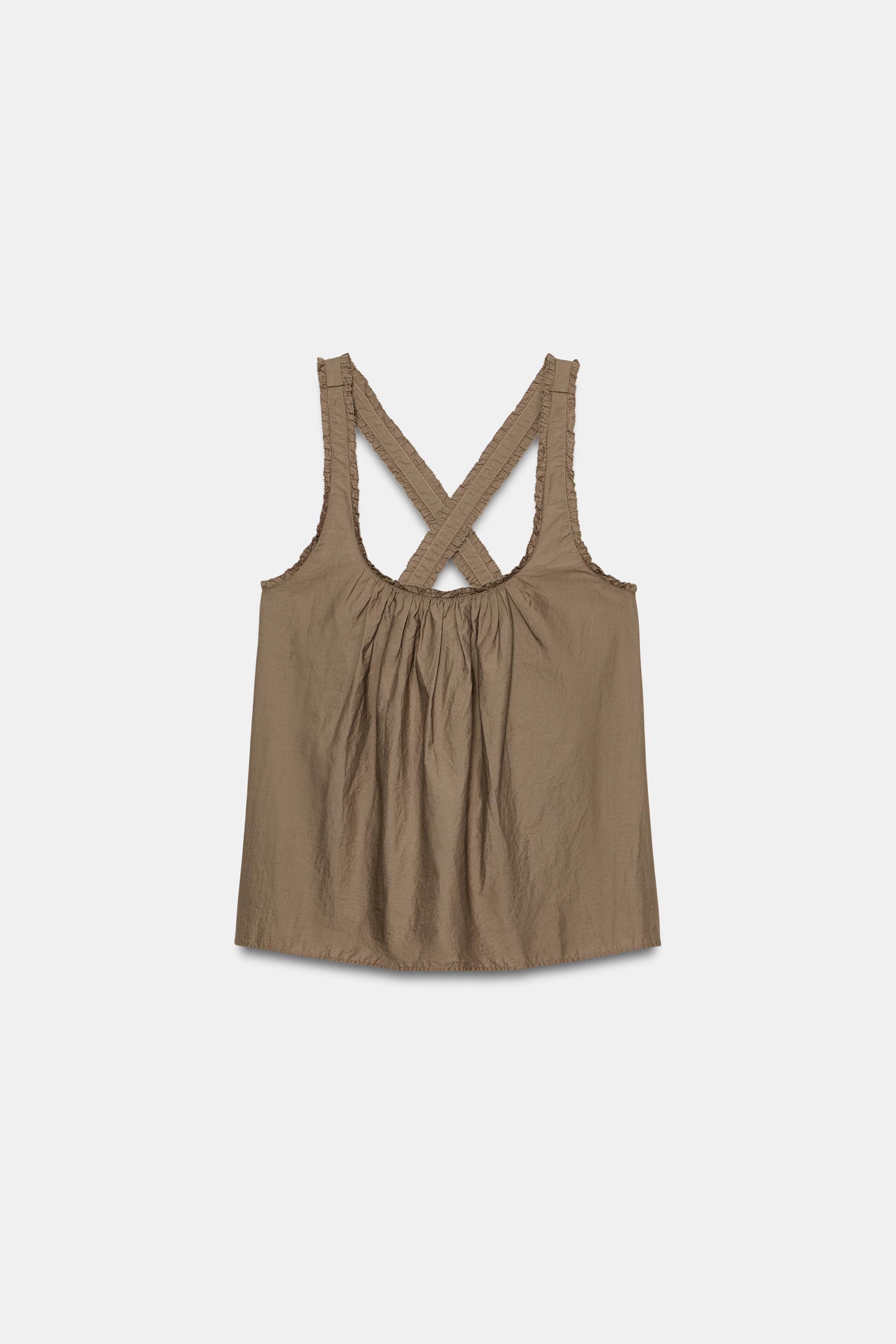 POPLIN STRAPPY TOP